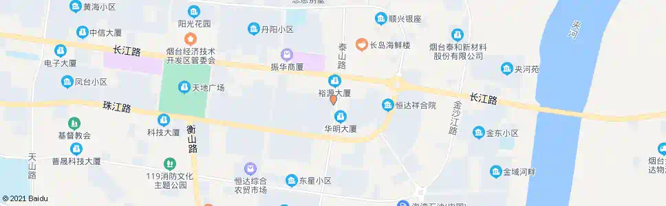 烟台开发区建设银行(泰山中医院)_公交站地图_烟台公交_妙搜公交查询2025
