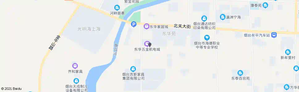 烟台东华商贸城北门_公交站地图_烟台公交_妙搜公交查询2025