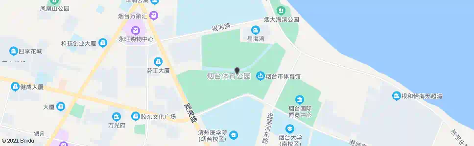 烟台体育公园公交场站_公交站地图_烟台公交_妙搜公交查询2025