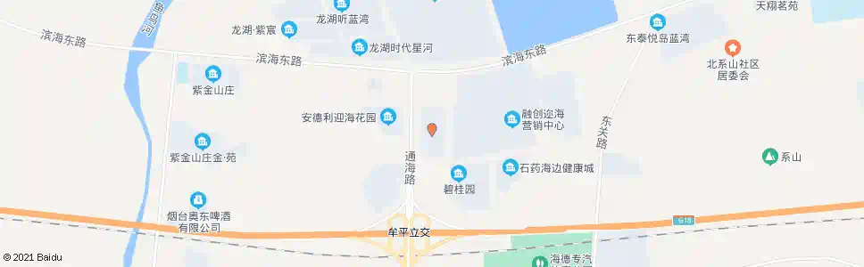 烟台天房檀珑湾西站_公交站地图_烟台公交_妙搜公交查询2025