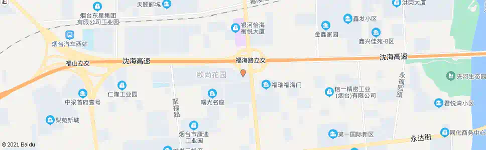 烟台欧尚超市东门_公交站地图_烟台公交_妙搜公交查询2025