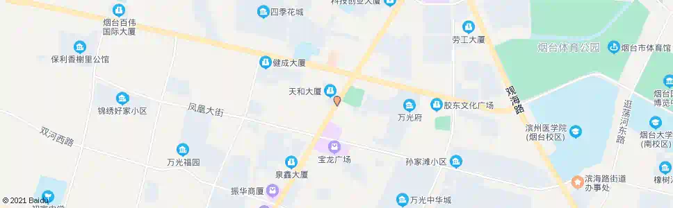 烟台东方海洋天和大厦_公交站地图_烟台公交_妙搜公交查询2025