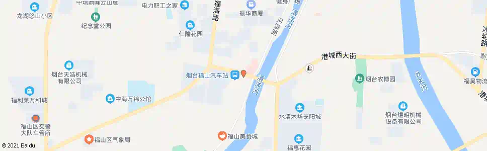 烟台福山医院_公交站地图_烟台公交_妙搜公交查询2025