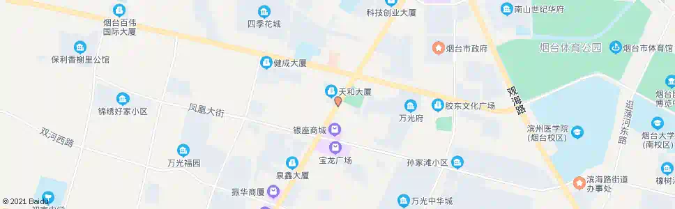 烟台东方海洋天和大厦新华保险_公交站地图_烟台公交_妙搜公交查询2025