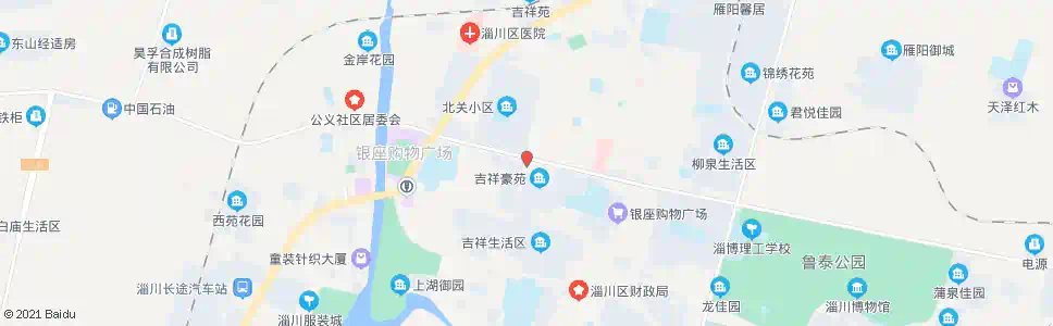 淄博中国银行(松龄路吉祥路口)_公交站地图_淄博公交_妙搜公交查询2025