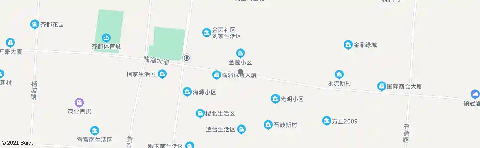 淄博金茵生活区_公交站地图_淄博公交_妙搜公交查询2025