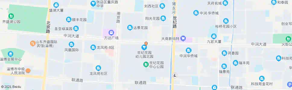 淄博世纪花园北门_公交站地图_淄博公交_妙搜公交查询2025