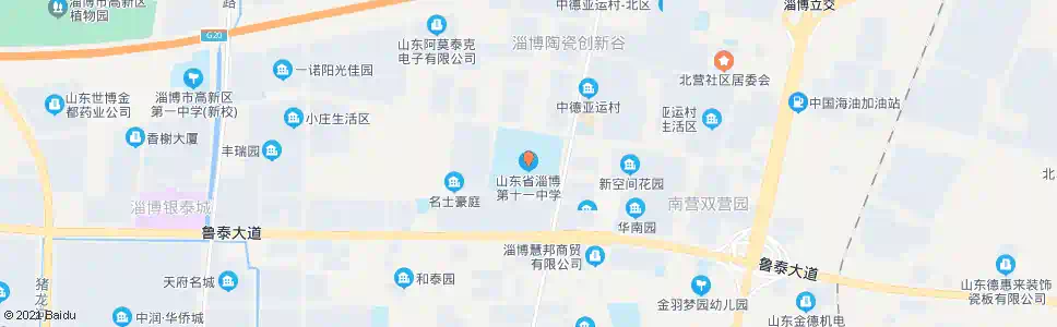 淄博市第十一中学_公交站地图_淄博公交_妙搜公交查询2025