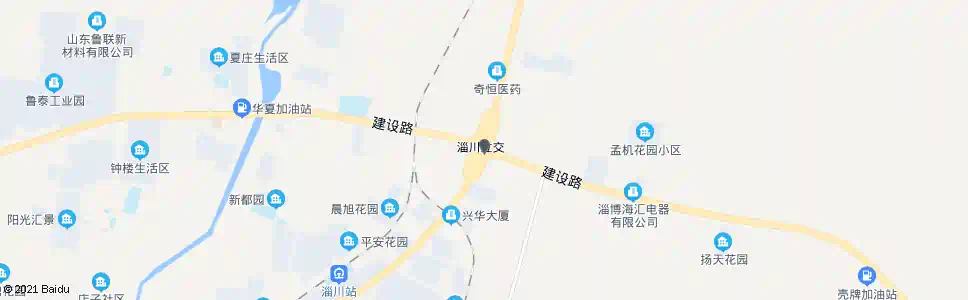 淄博淄川立交桥_公交站地图_淄博公交_妙搜公交查询2025