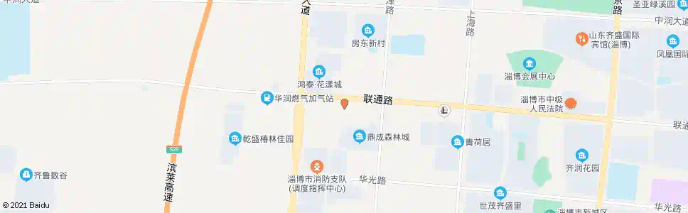 淄博联通路西九路口_公交站地图_淄博公交_妙搜公交查询2025