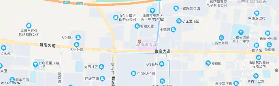 淄博银泰城西门_公交站地图_淄博公交_妙搜公交查询2025