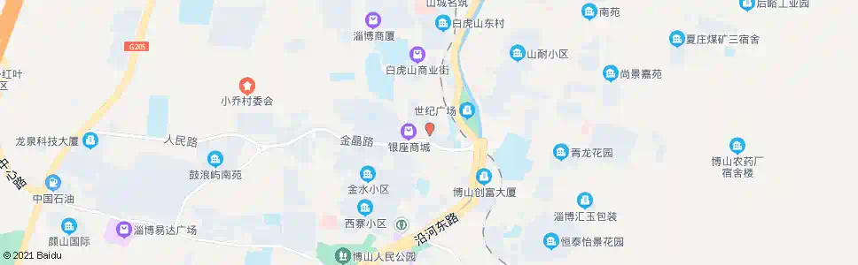 淄博白虎山路_公交站地图_淄博公交_妙搜公交查询2025