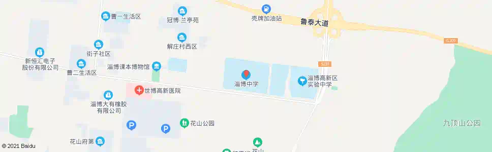 淄博梧台中学_公交站地图_淄博公交_妙搜公交查询2025