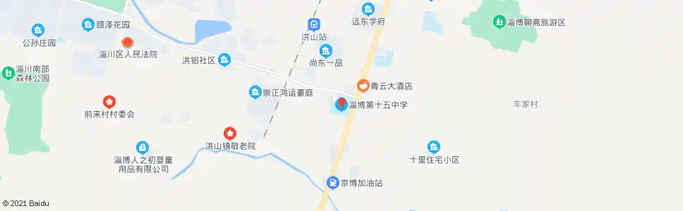 淄博十五中_公交站地图_淄博公交_妙搜公交查询2025