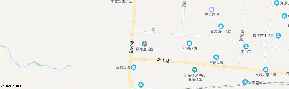 淄博桑家生活区_公交站地图_淄博公交_妙搜公交查询2025