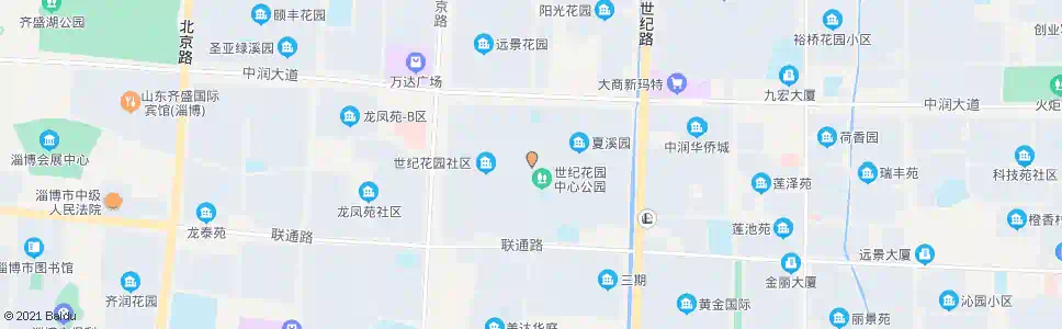 淄博世纪花园_公交站地图_淄博公交_妙搜公交查询2025