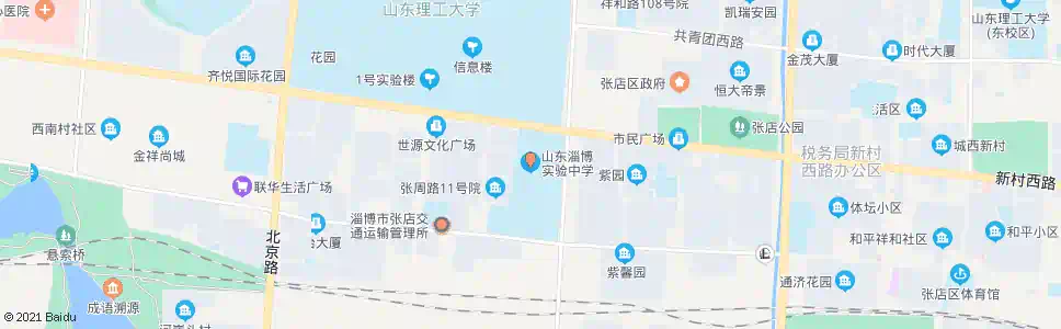 淄博区实验中学_公交站地图_淄博公交_妙搜公交查询2025