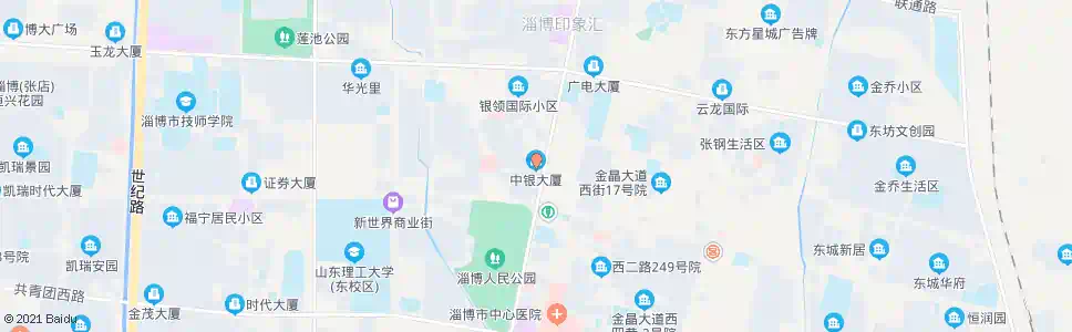 淄博中国银行_公交站地图_淄博公交_妙搜公交查询2025