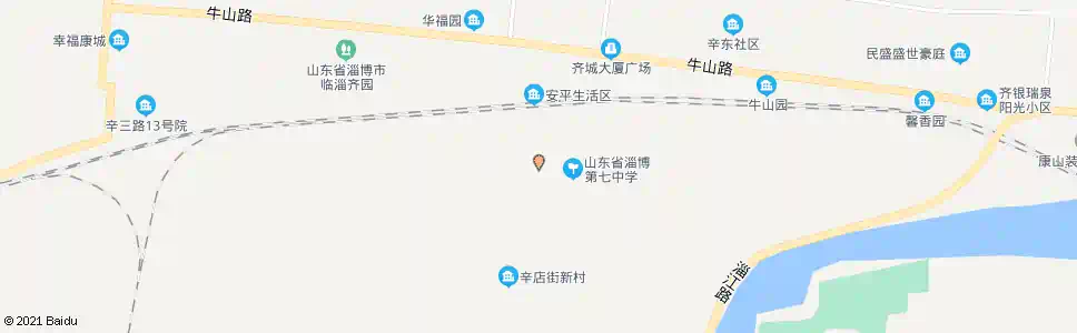 淄博淄博七中_公交站地图_淄博公交_妙搜公交查询2025