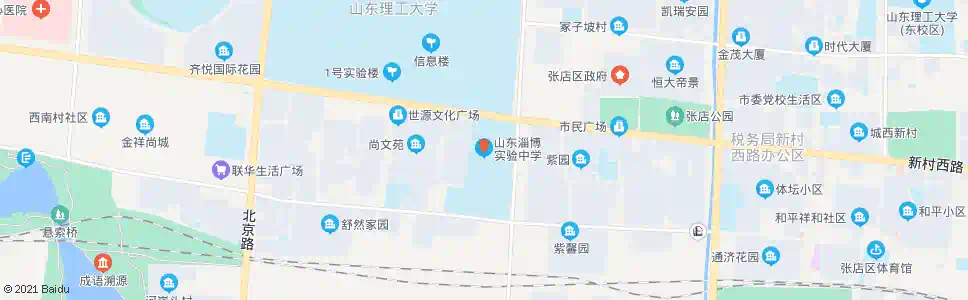 淄博实验学校_公交站地图_淄博公交_妙搜公交查询2025