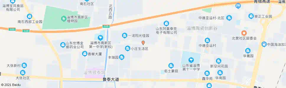 淄博兰雁大道东首_公交站地图_淄博公交_妙搜公交查询2025