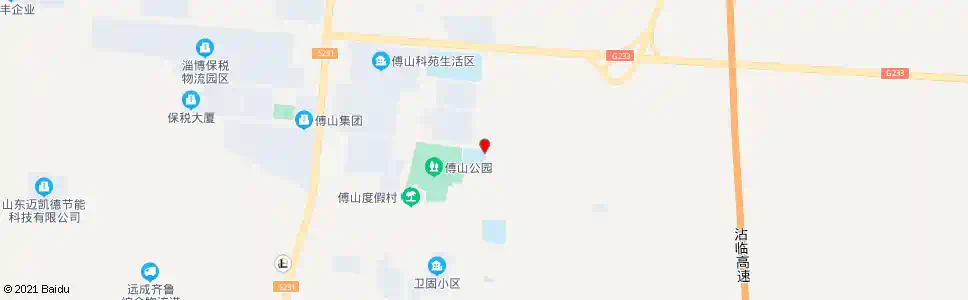 淄博付山二中_公交站地图_淄博公交_妙搜公交查询2025