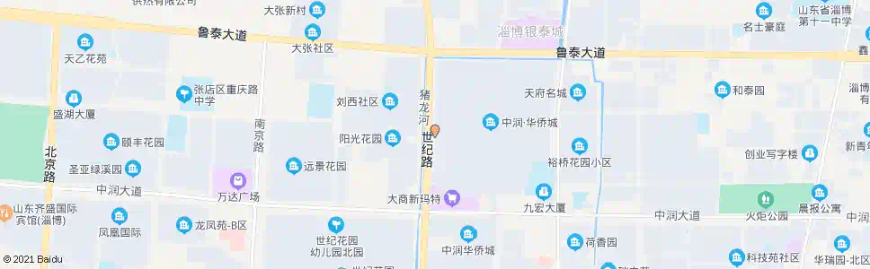 淄博中润华侨城西门_公交站地图_淄博公交_妙搜公交查询2025