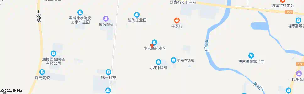 淄博小屯_公交站地图_淄博公交_妙搜公交查询2025