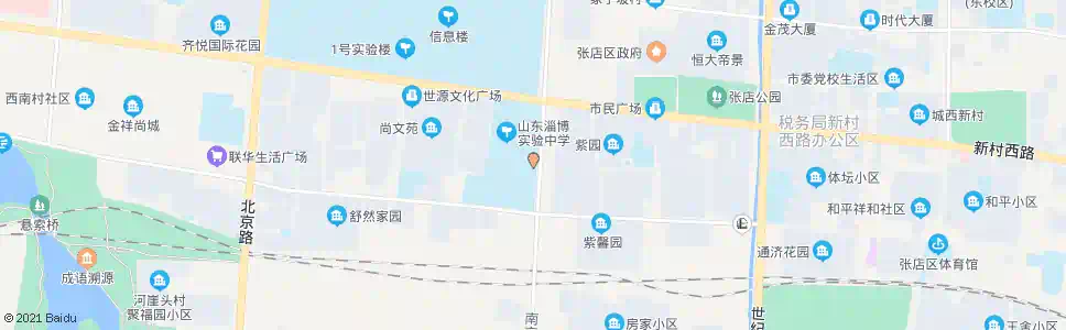 淄博市实验中学(东门)_公交站地图_淄博公交_妙搜公交查询2025