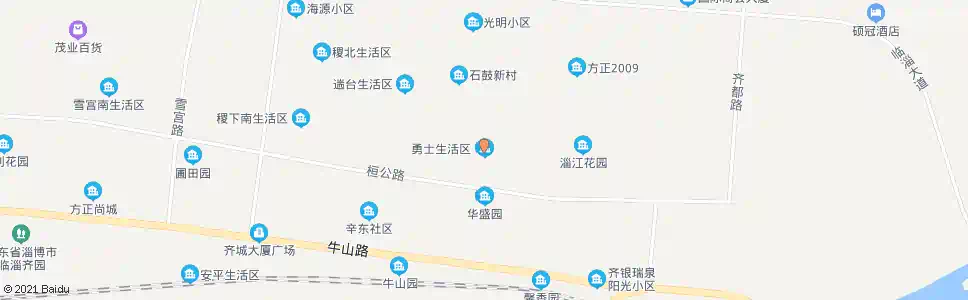 淄博勇士生活区_公交站地图_淄博公交_妙搜公交查询2025