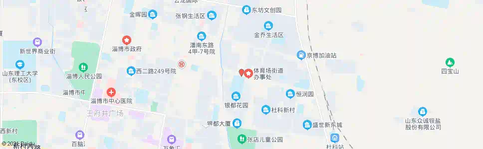 淄博张店二中_公交站地图_淄博公交_妙搜公交查询2025
