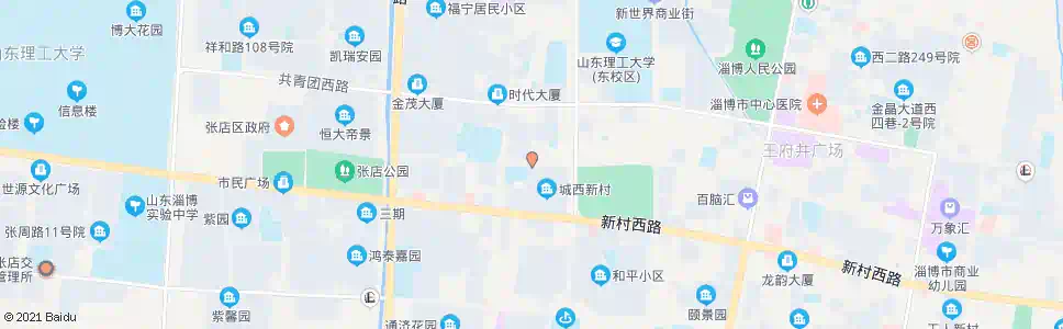 淄博城西小区_公交站地图_淄博公交_妙搜公交查询2025