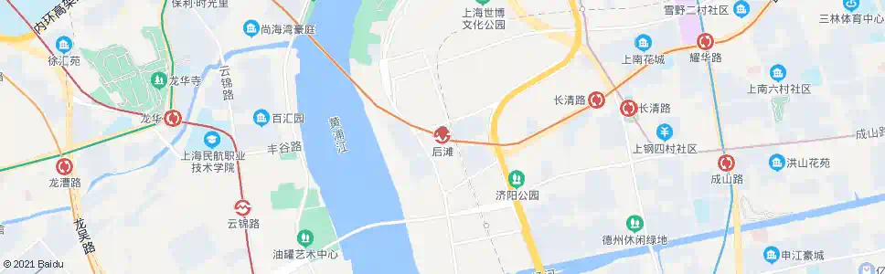 上海后滩站_公交站地图_上海公交_妙搜公交查询2025