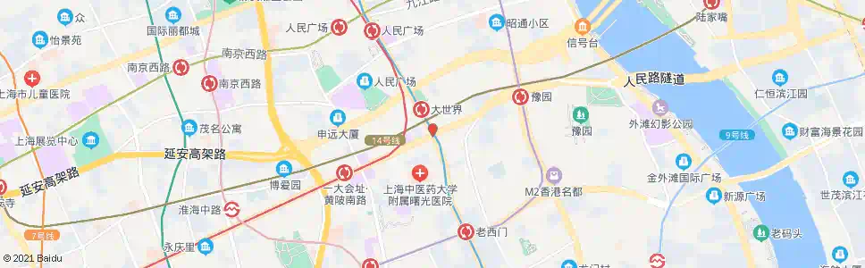 上海淮海中路西藏南路(招呼站)_公交站地图_上海公交_妙搜公交查询2025
