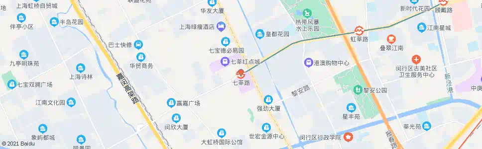 上海七莘路站_公交站地图_上海公交_妙搜公交查询2025