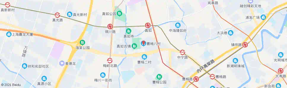 上海曹杨八村_公交站地图_上海公交_妙搜公交查询2025