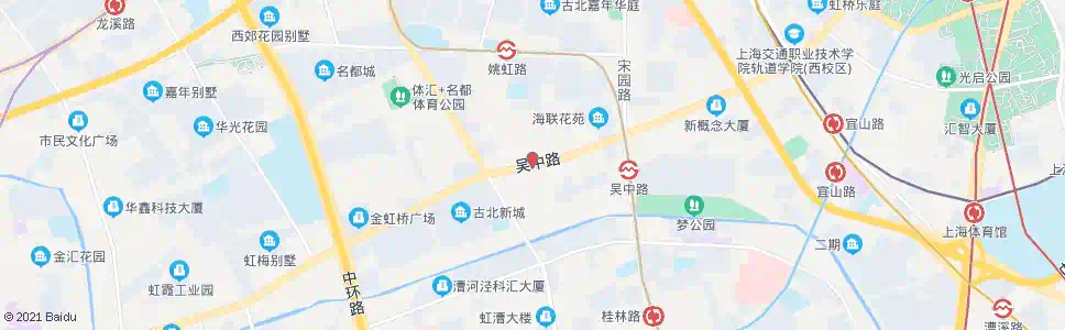 上海吴中路姚虹西路_公交站地图_上海公交_妙搜公交查询2025