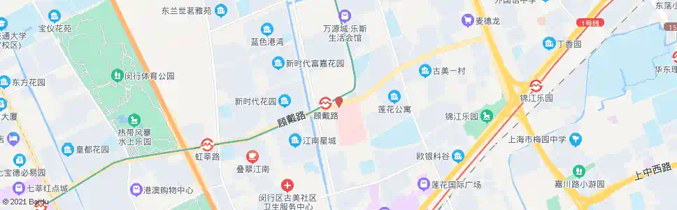 上海顾戴路合川路_公交站地图_上海公交_妙搜公交查询2025