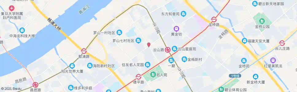上海博山东路居家桥路_公交站地图_上海公交_妙搜公交查询2025