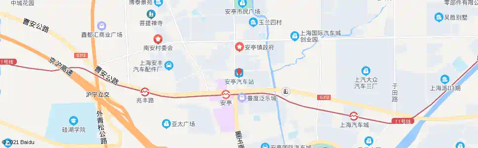上海安亭汽车站_公交站地图_上海公交_妙搜公交查询2025