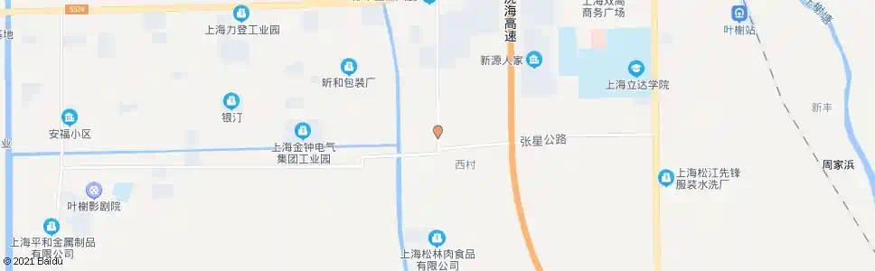 上海叶旺路张星路_公交站地图_上海公交_妙搜公交查询2025
