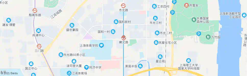 上海嫩江路站_公交站地图_上海公交_妙搜公交查询2025