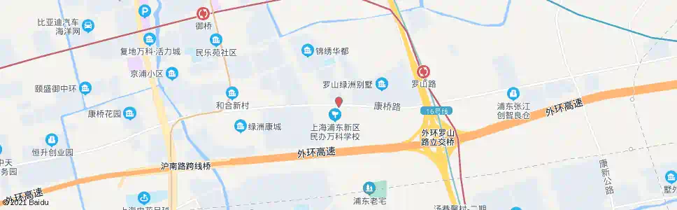 上海御霞路康桥路_公交站地图_上海公交_妙搜公交查询2025