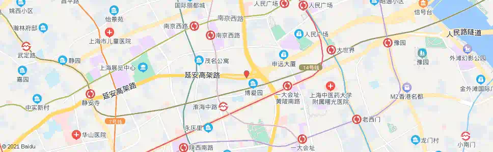 上海连云路延安东路_公交站地图_上海公交_妙搜公交查询2025