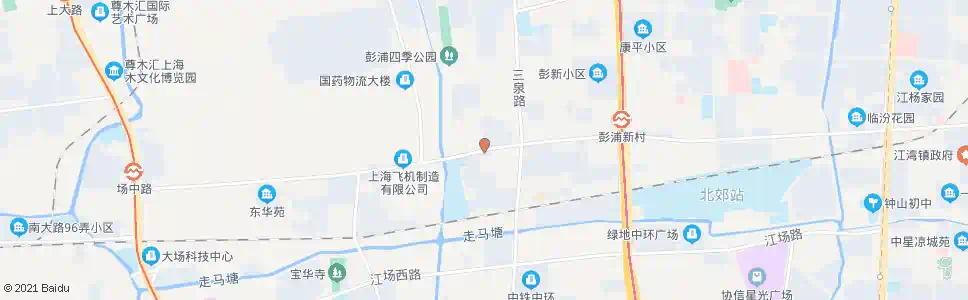 上海场中路三号桥_公交站地图_上海公交_妙搜公交查询2025