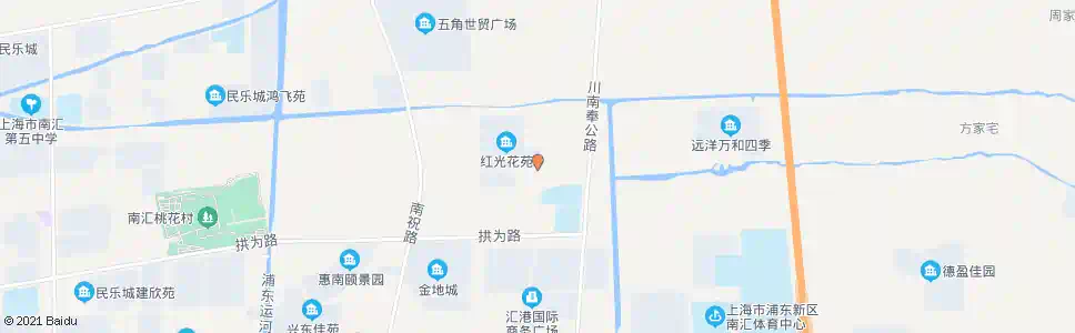 上海红光村委_公交站地图_上海公交_妙搜公交查询2025