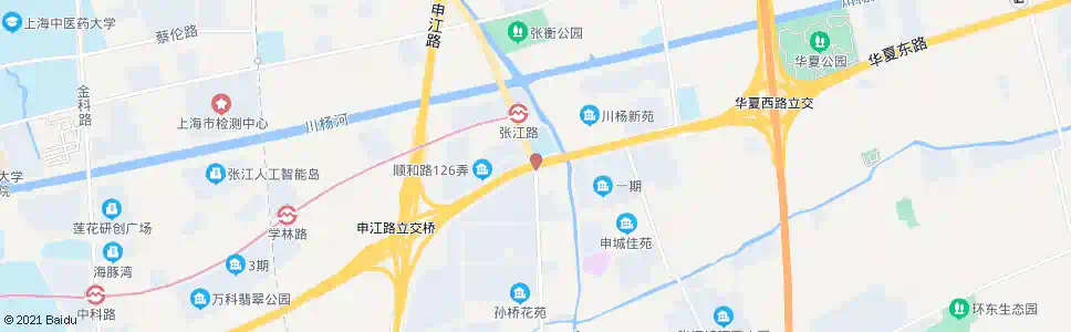 上海张江路华夏中路(招呼站)_公交站地图_上海公交_妙搜公交查询2025