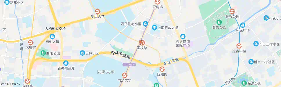 上海国权路站_公交站地图_上海公交_妙搜公交查询2025