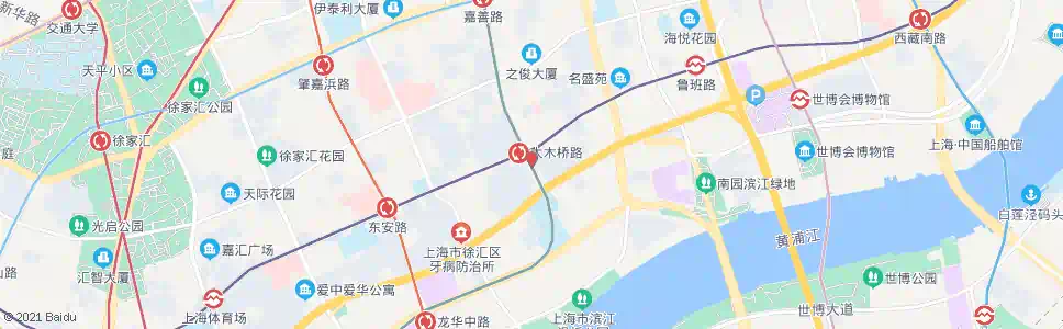 上海大木桥路中山南二路_公交站地图_上海公交_妙搜公交查询2025