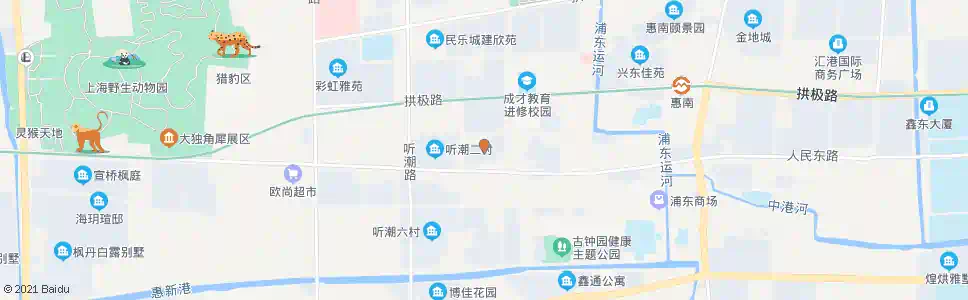上海听潮一村_公交站地图_上海公交_妙搜公交查询2025